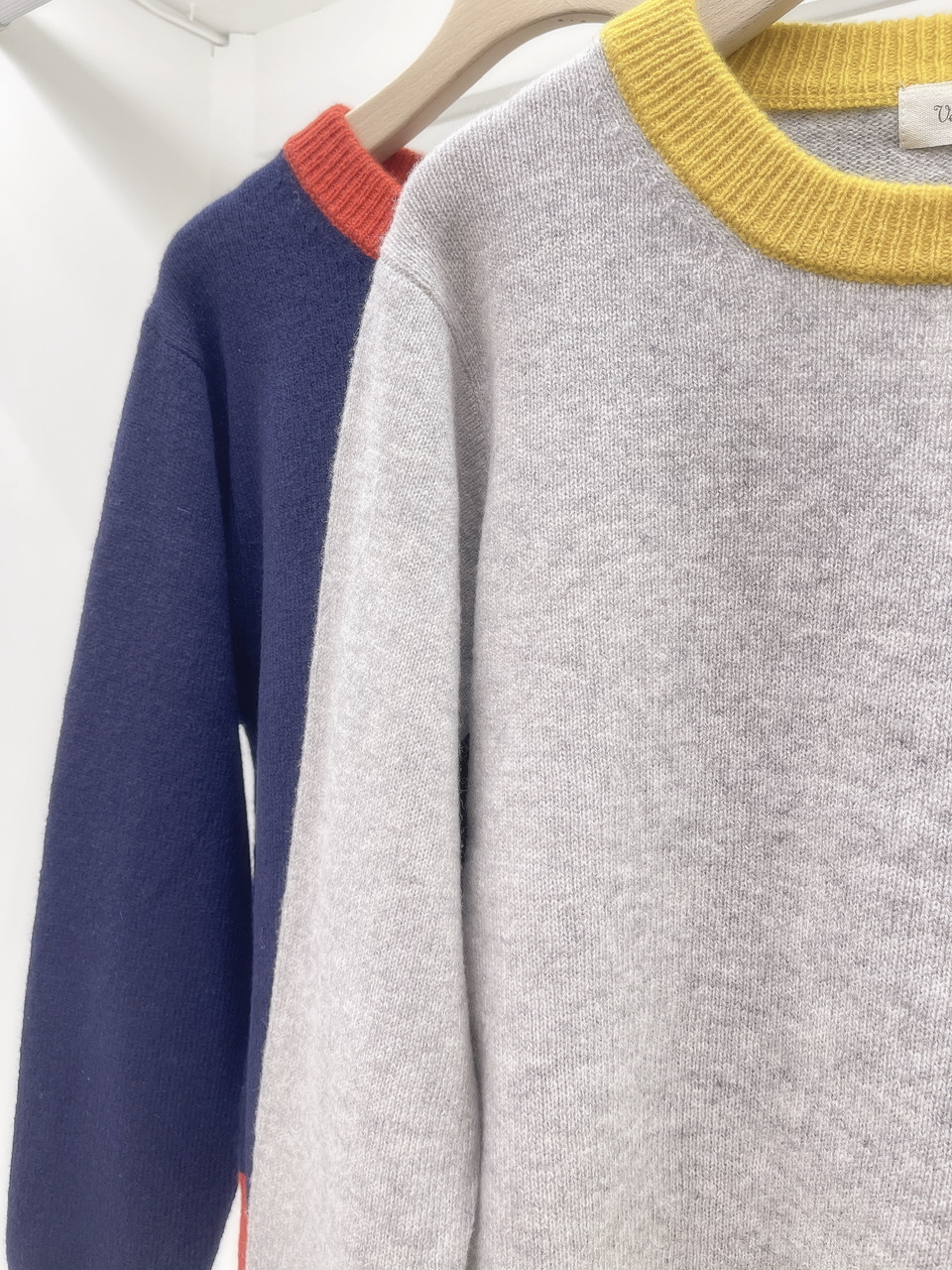 Vent d'ou美利純羊毛配色套頭衫