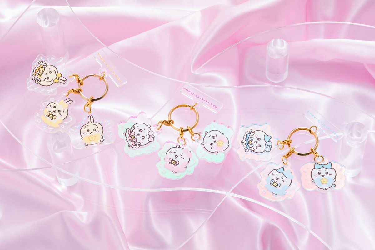 KTQ STORE ‧ 日本 Chiikawa 吉伊卡哇 魔法少女 三連壓克力吊飾 鑰匙圈