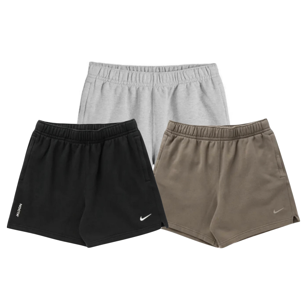 Nocta x Nike Fleece Shorts 棉短褲 美版 黑/咖啡/鐵灰 FQ0408