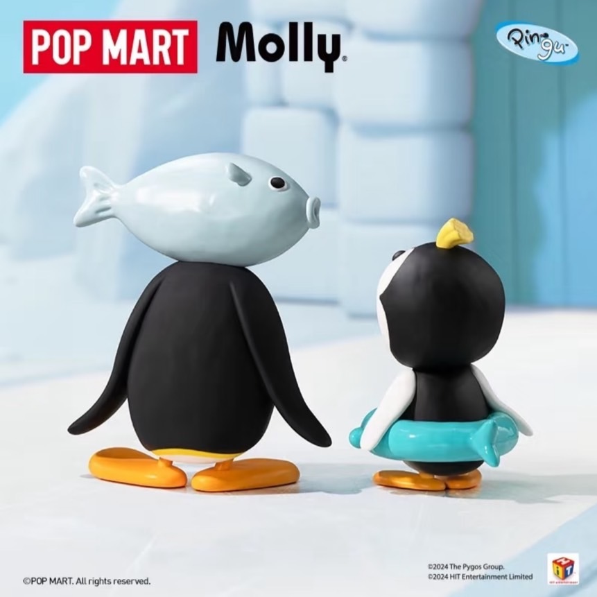 POPMART 泡泡瑪特 Baby Molly x PINGU 企鵝家族 魚趣多多 企鵝 盲盒 公仔