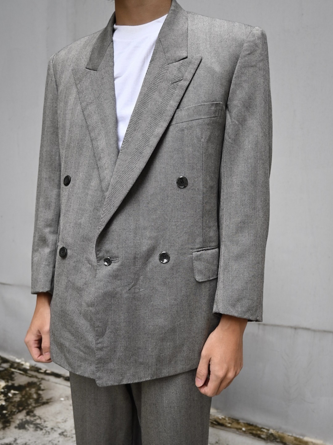 90s LANVIN Cashmere Set-up Suit
