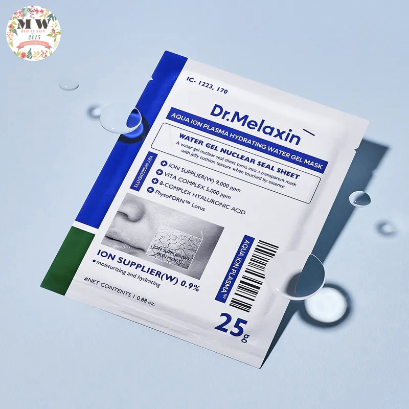 韓國 Dr. Melaxin Aqua 水離子水凝提亮持久保濕面膜 1盒5片