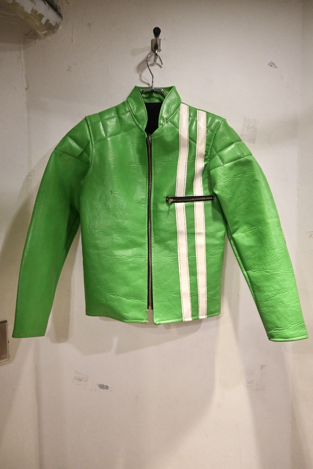 70s Fake Leather Racing Jacket