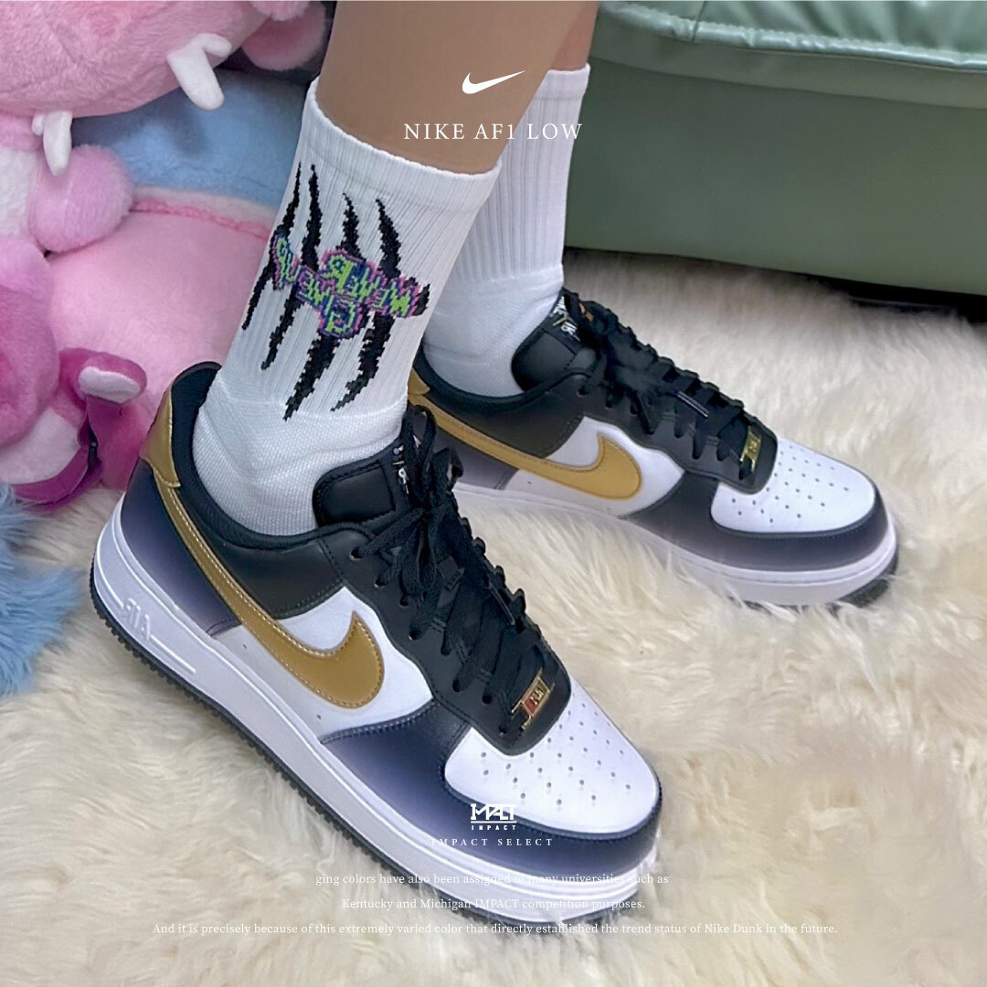 Nike AF1 Low 漸層 午夜藍黑金 50週年紀念款 金勾 HJ9128-100