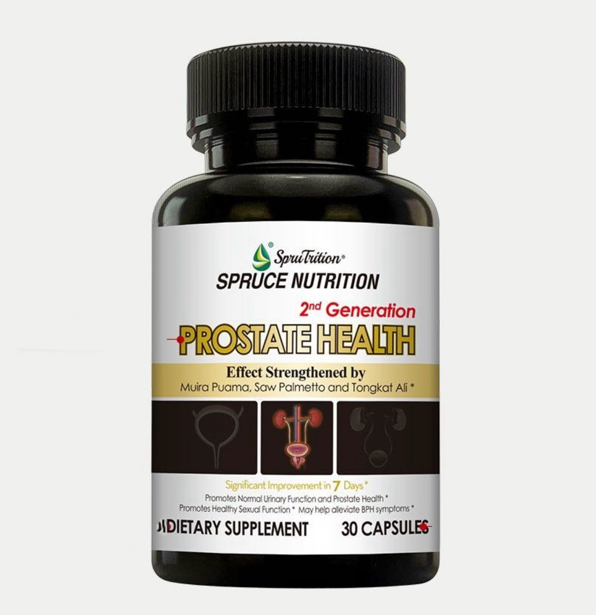 【 Spruce Nutrition 】第二代全新升級黑金能力丸 ｜升級配方｜泌尿健康｜減緩增生｜保護健康｜30粒裝（美國原裝行貨） 美國雲杉SPRUCE