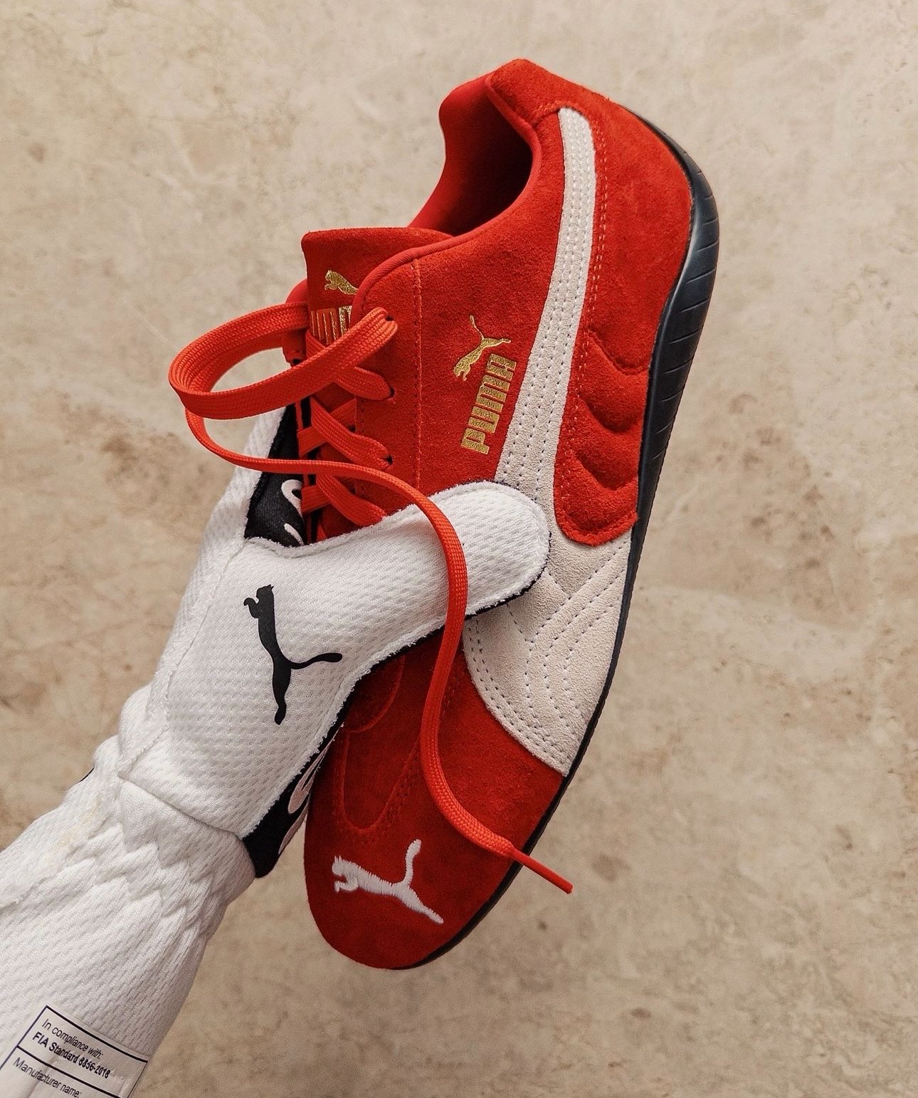 PUMA SPEEDCAT LS 復古紅 賽車鞋 Rosé朴彩英同款 紅色 德訓鞋 平底鞋