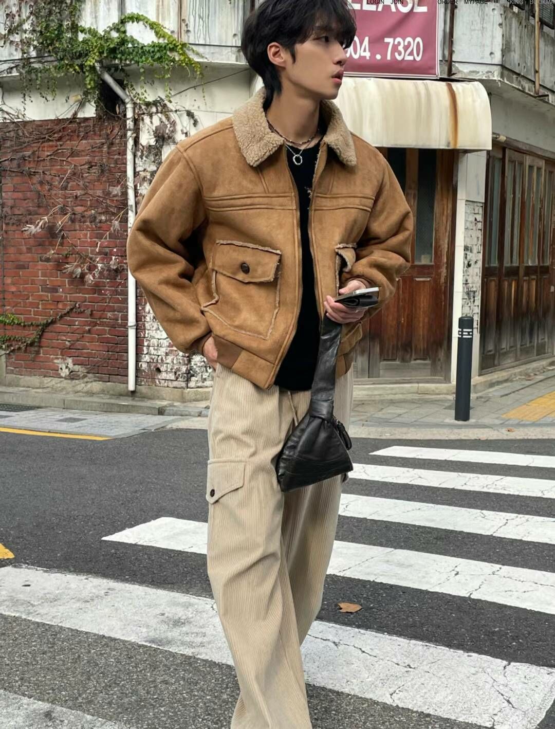 復古 刷毛短夾克 2color