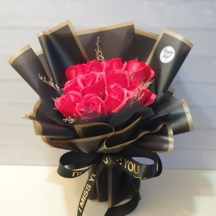 我的熱情紅色玫瑰香皂花花束,my-passion-red-rose-soapflower-bouquet