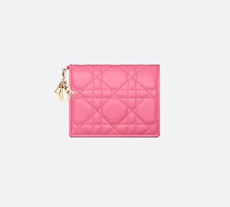 1CD1102-092 DIOR Gardenia Lady Dior Mini Wallet Pink #S0178ONMJ_M00N (W-EU-E)