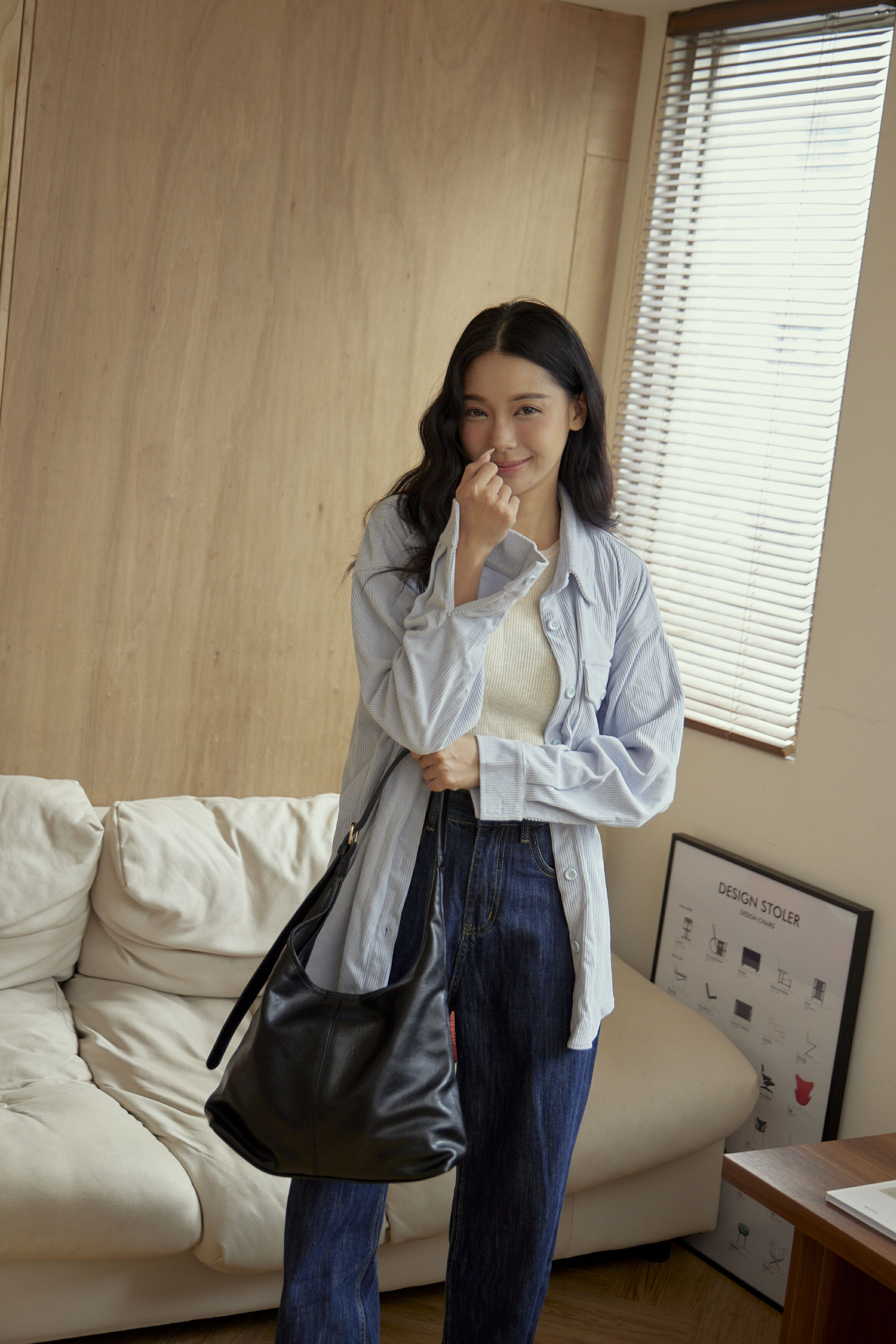 Baby Blue 燈芯絨襯衫外套