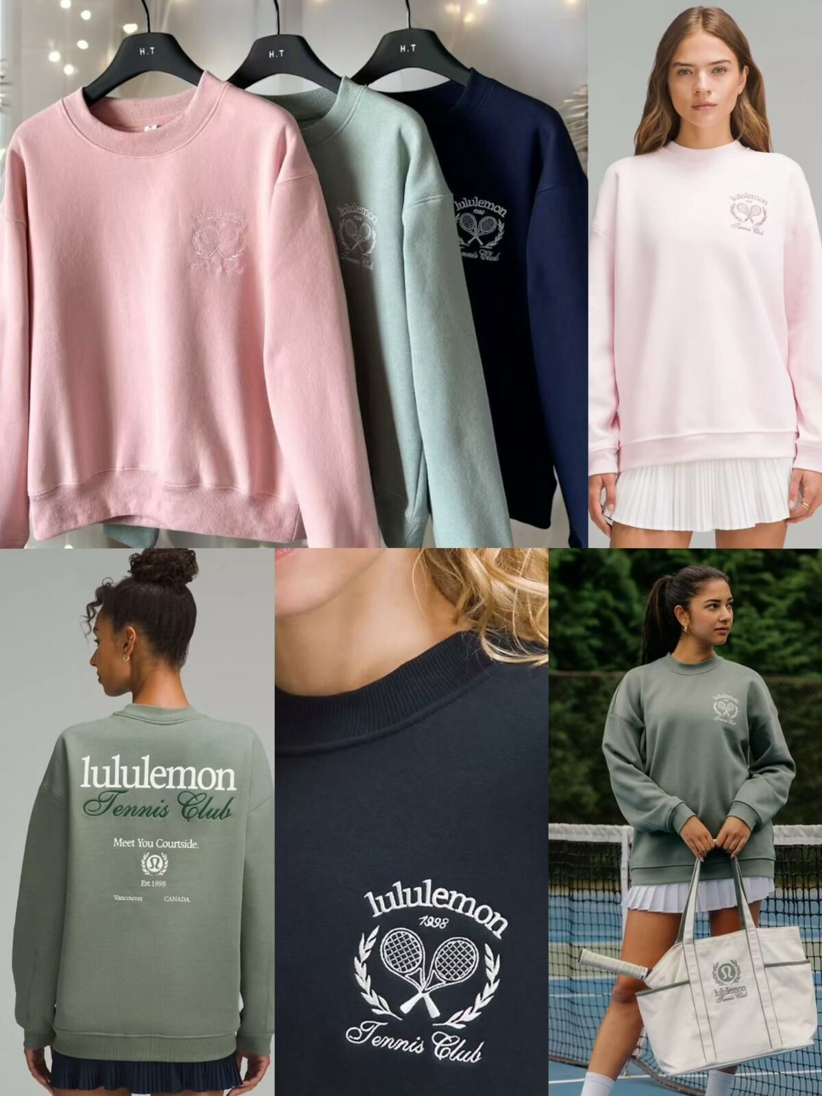 Lululemon Heavyweight Fleece Pullover Tennis Club刺繡網球衛衣