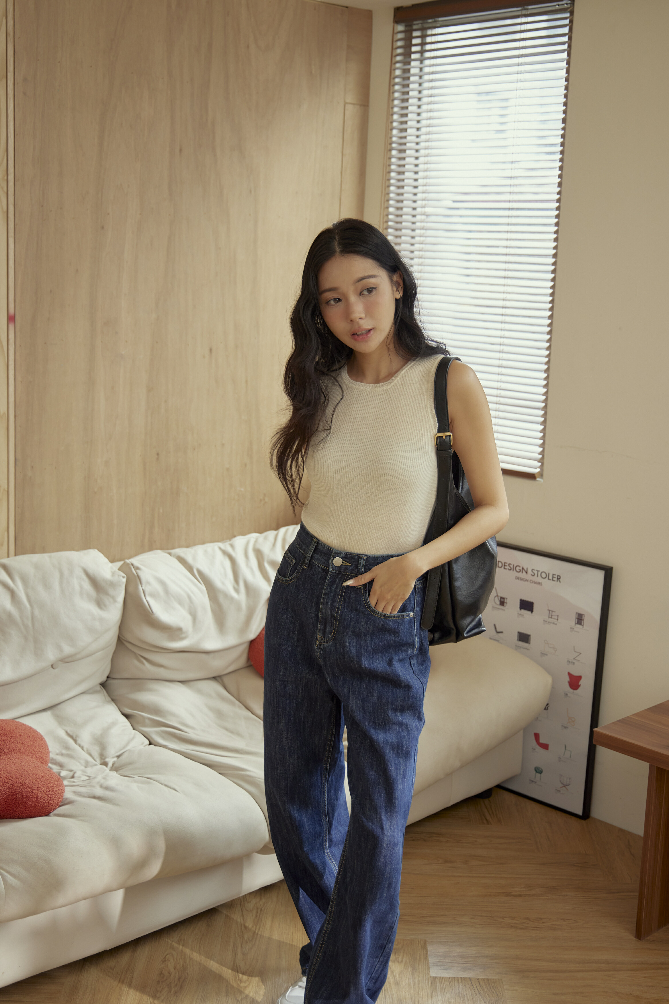 6%羊毛暖針織內搭背心(三色）