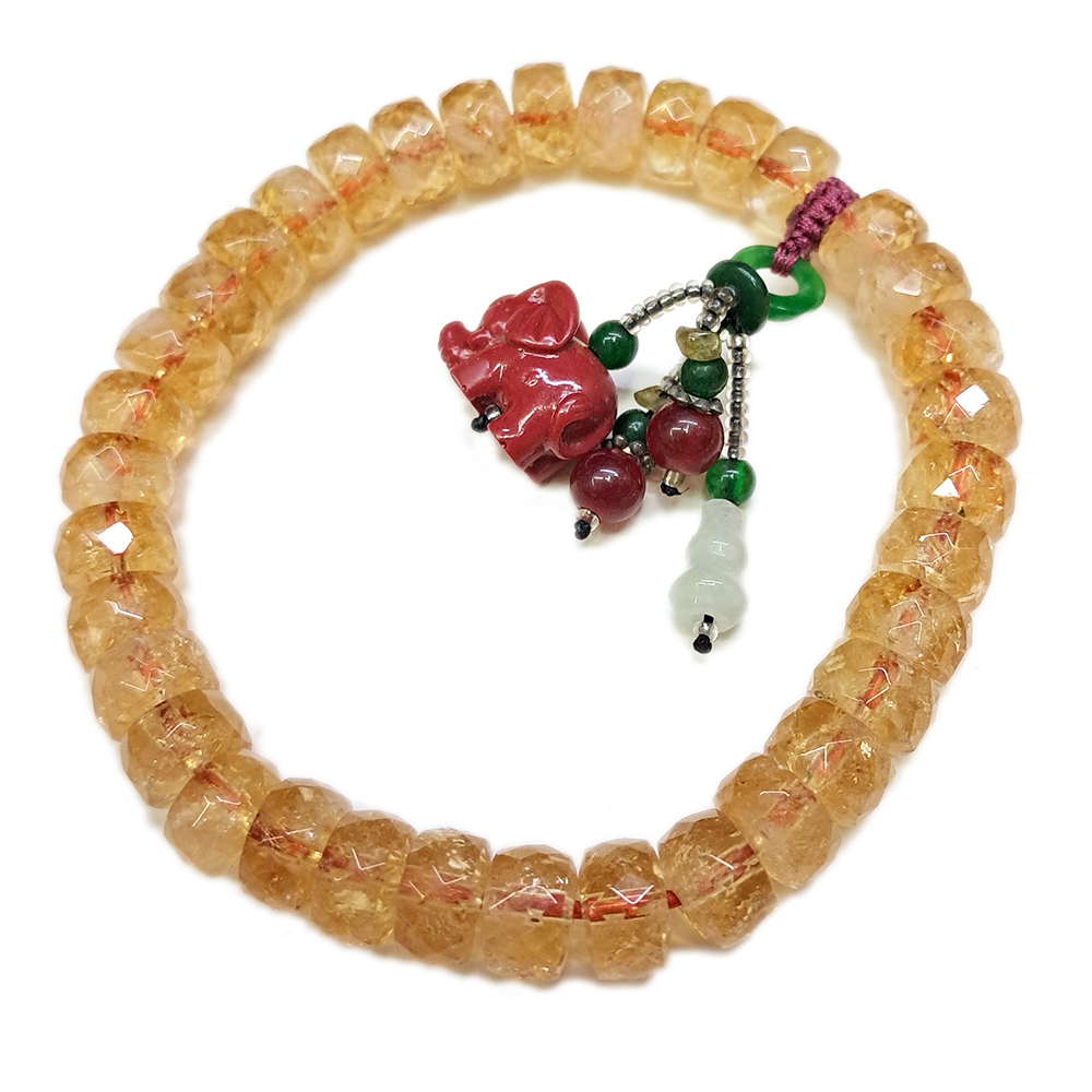 開運吉象+黃晶{晶鑽}手珠【十方】132642