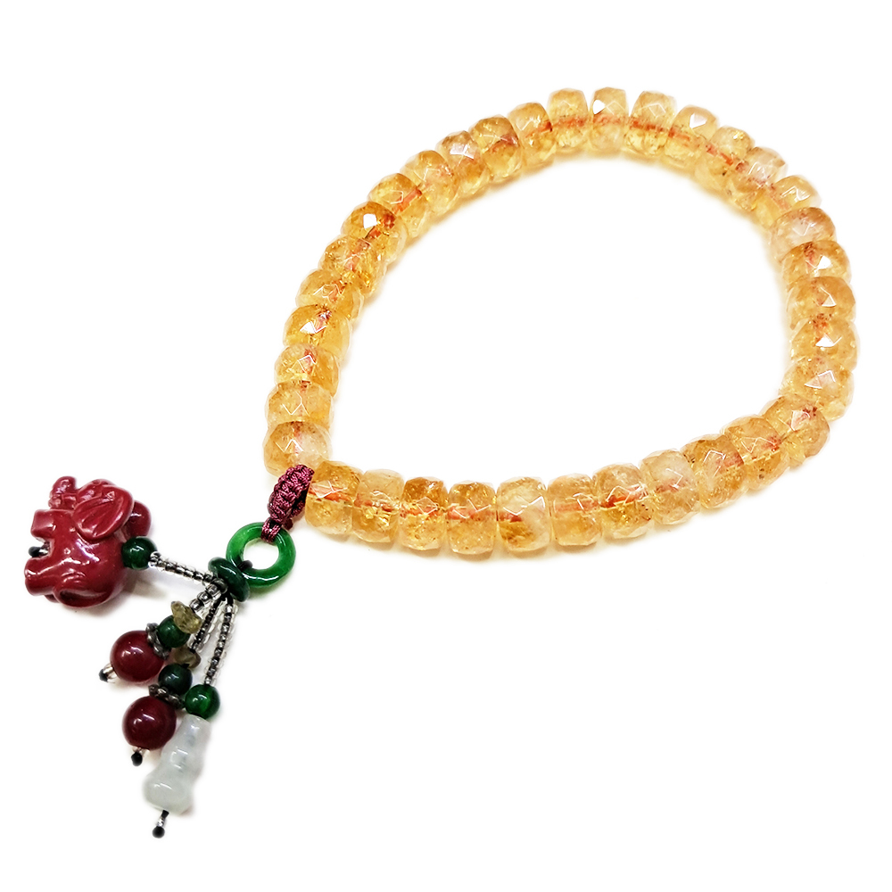 開運吉象+黃晶{晶鑽}手珠【十方】132642