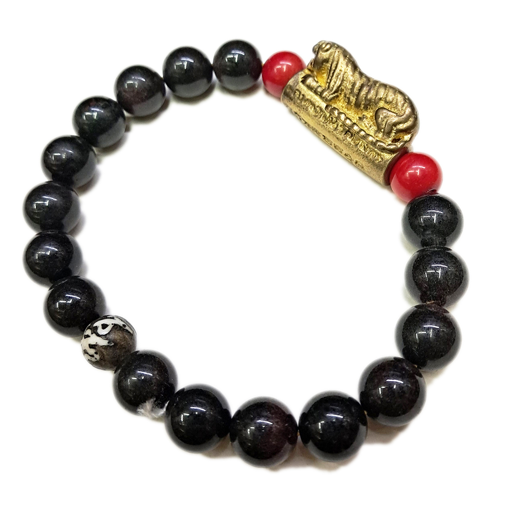 咬錢虎&綠幽靈滿絲手珠10mm【十方】132892