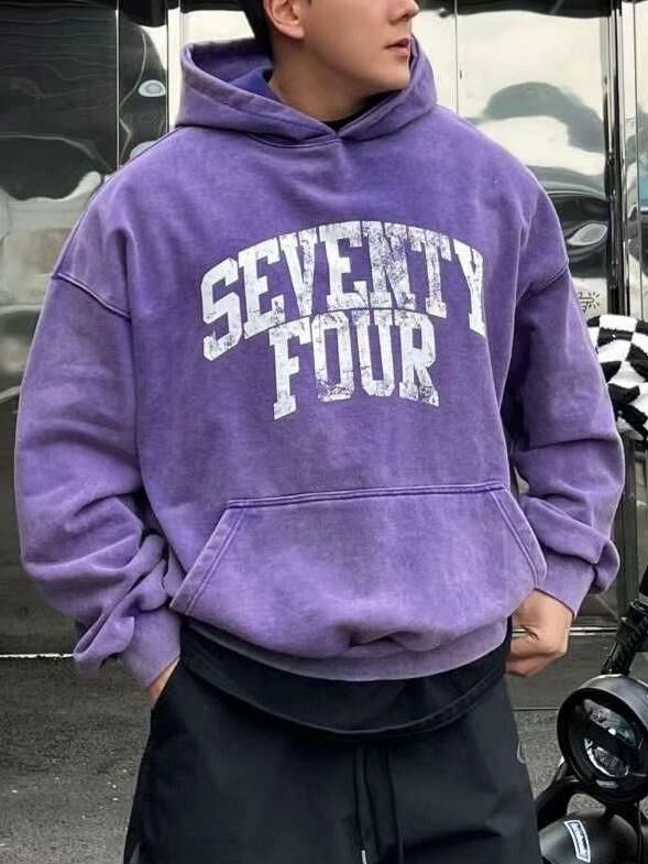 洗水英文字連帽衛衣 COVILL-084T