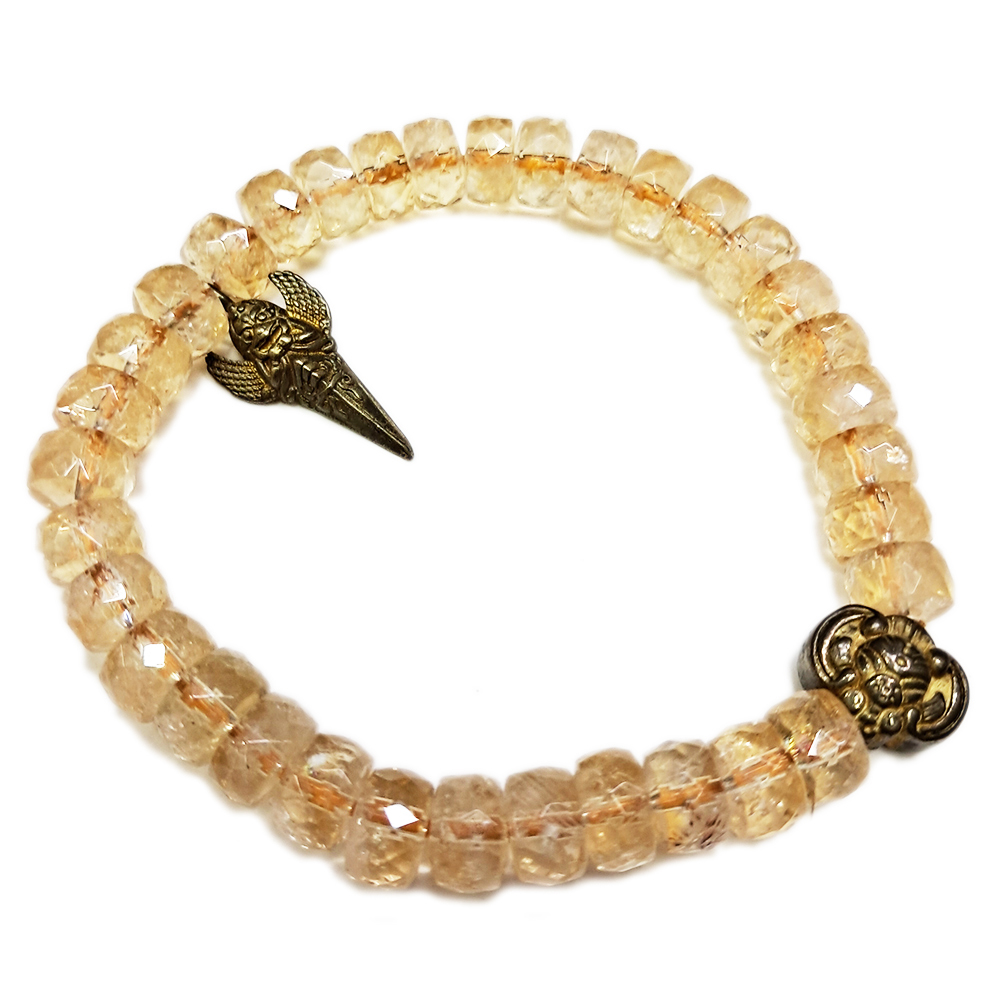 大鵬鳥&黃晶{晶鑽}手鍊8*5mm【十方】128391