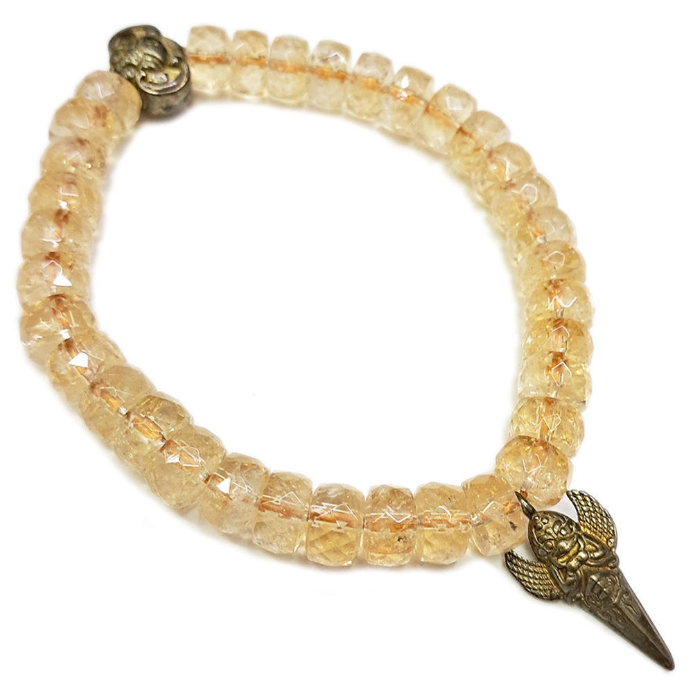 大鵬鳥&黃晶{晶鑽}手鍊8*5mm【十方】128391