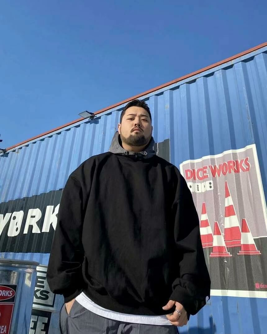 OverSize拼色連帽衛衣 COVILL-042T