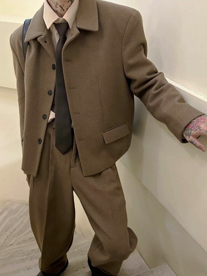 恤衫領開胸外套 Crunky_youth-014JK