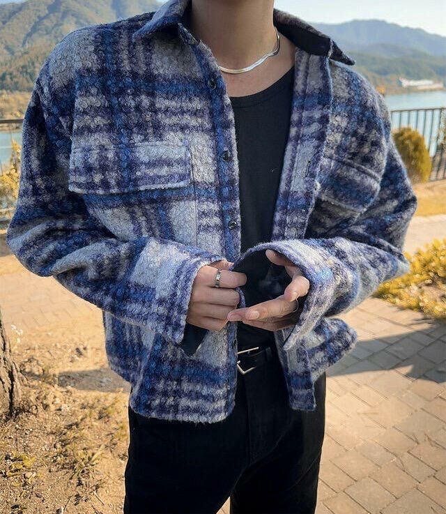 格仔長袖恤衫 Crunky_youth-075JK