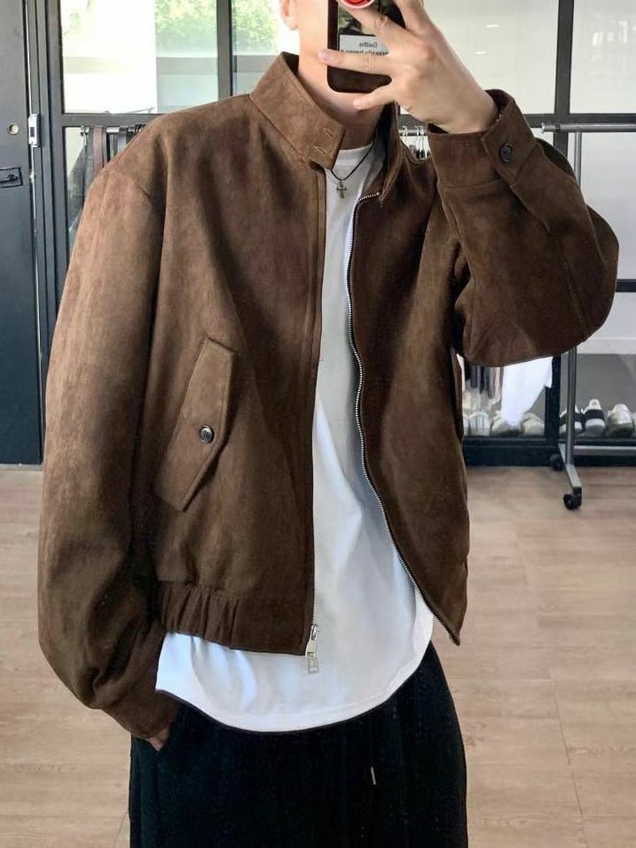 企領拉鍊猄皮褸 RAYGUN-008JK