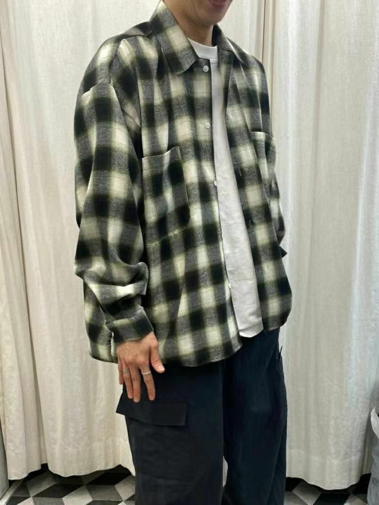 格仔長袖恤衫 COSTES-027S