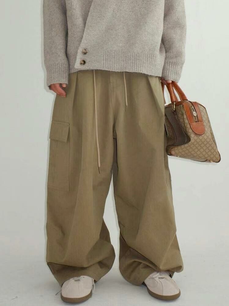 淨色工裝鬆身褲 COSTES-024P