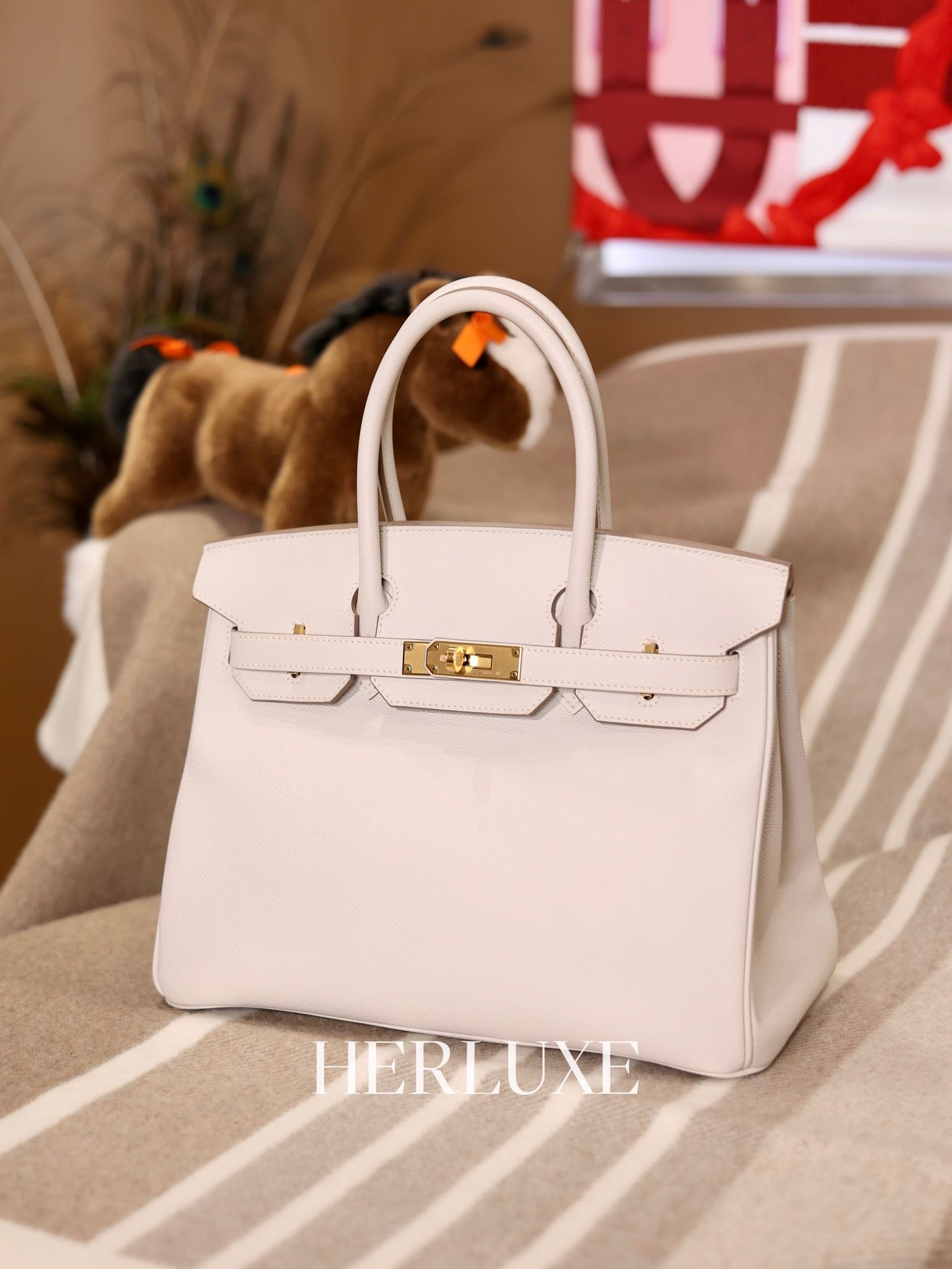Birkin 30 M4 gris pale cc epsom B （二手 99%new）