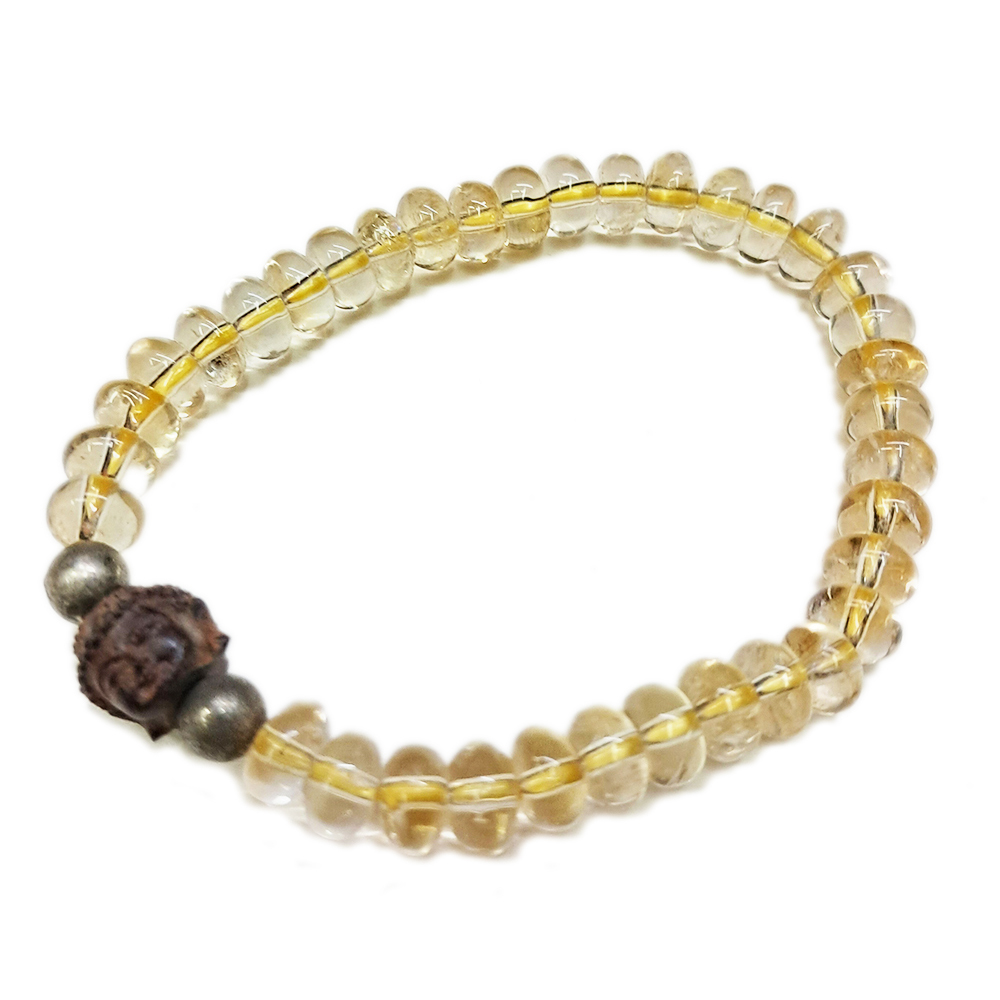 佛首{土沉}+黃晶手珠7*4mm【十方】134918