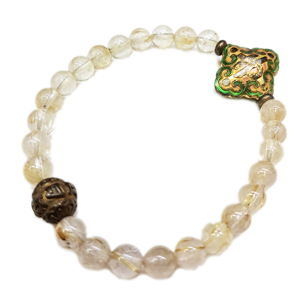 金吉祥&黃晶手鍊6mm【十方】129710