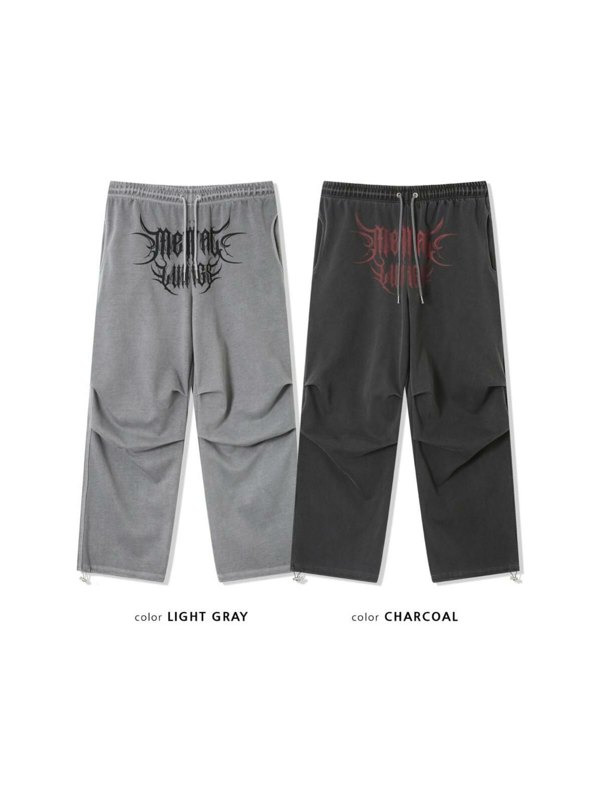 洗水英文字可束腳鬆身運動褲 TAC-0002P