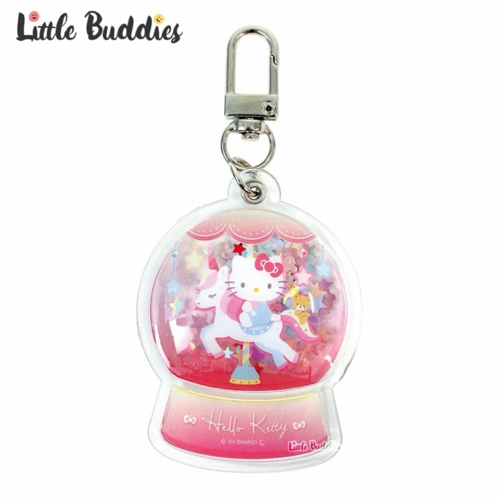 日本 Sanrio 雪花球款閃片匙扣