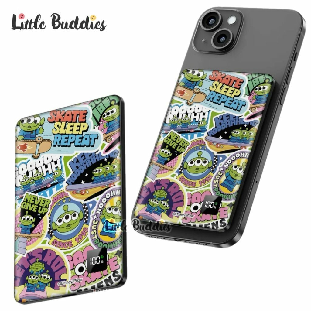XPower Disney 三眼仔 2合1鋁合金數顯磁吸無線外置充電器 (5000mAh)