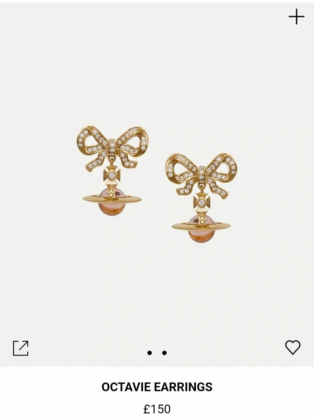 Vivienne Westwood Octavie蝴蝶結耳環