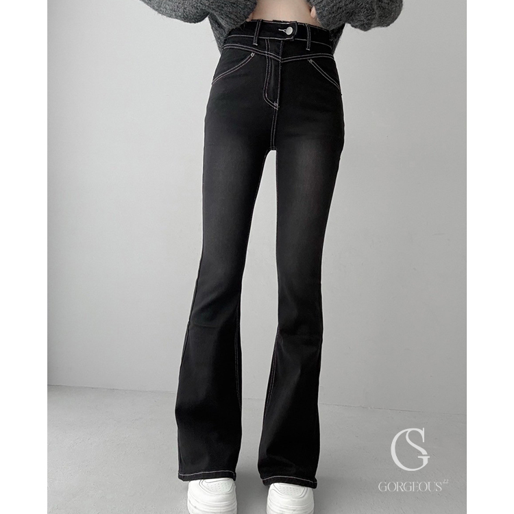 N024 現貨「瘦到沒朋友！SS喇叭褲」