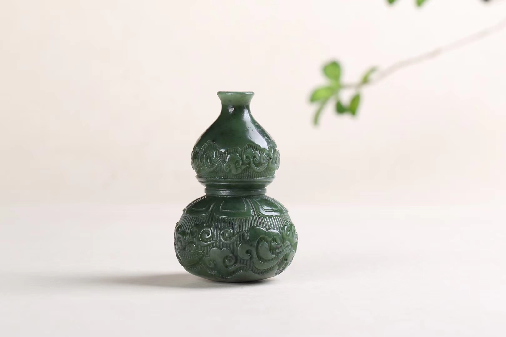 1030132 和田玉福祿雙全小擺件