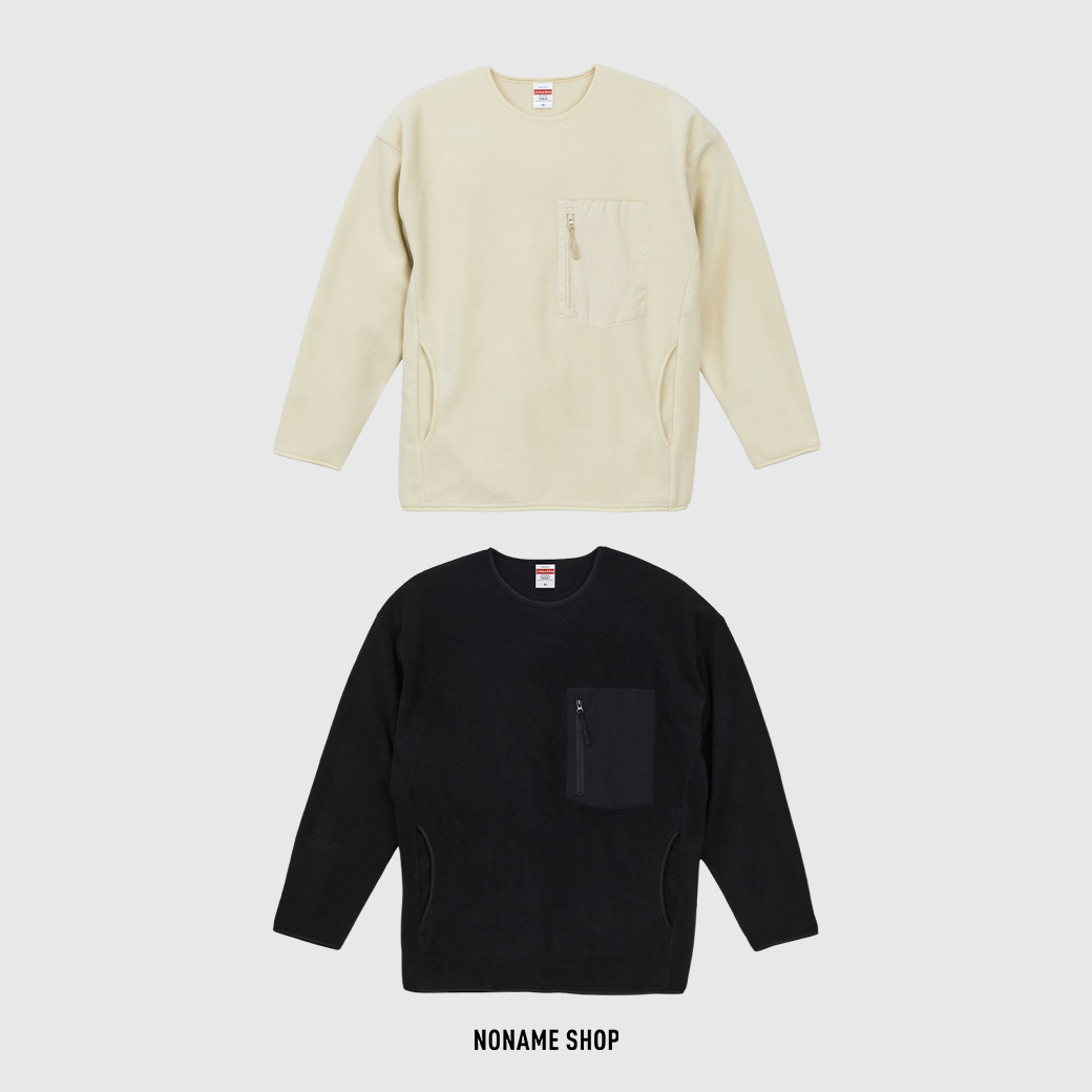 UNITED ATHLE UA 7098 超細 搖粒絨 拉鍊口袋 長T 兩色 (男款)