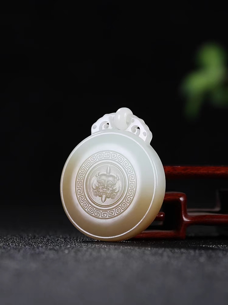 和田玉守護掛件,天然和田玉軟玉