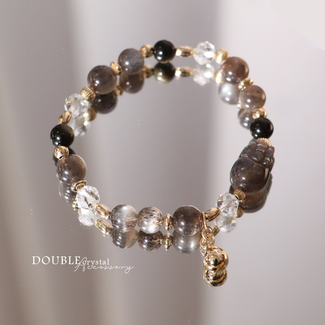 ＜貔貅款＞夜的指引：黑金骨幹太陽．黑金曜石