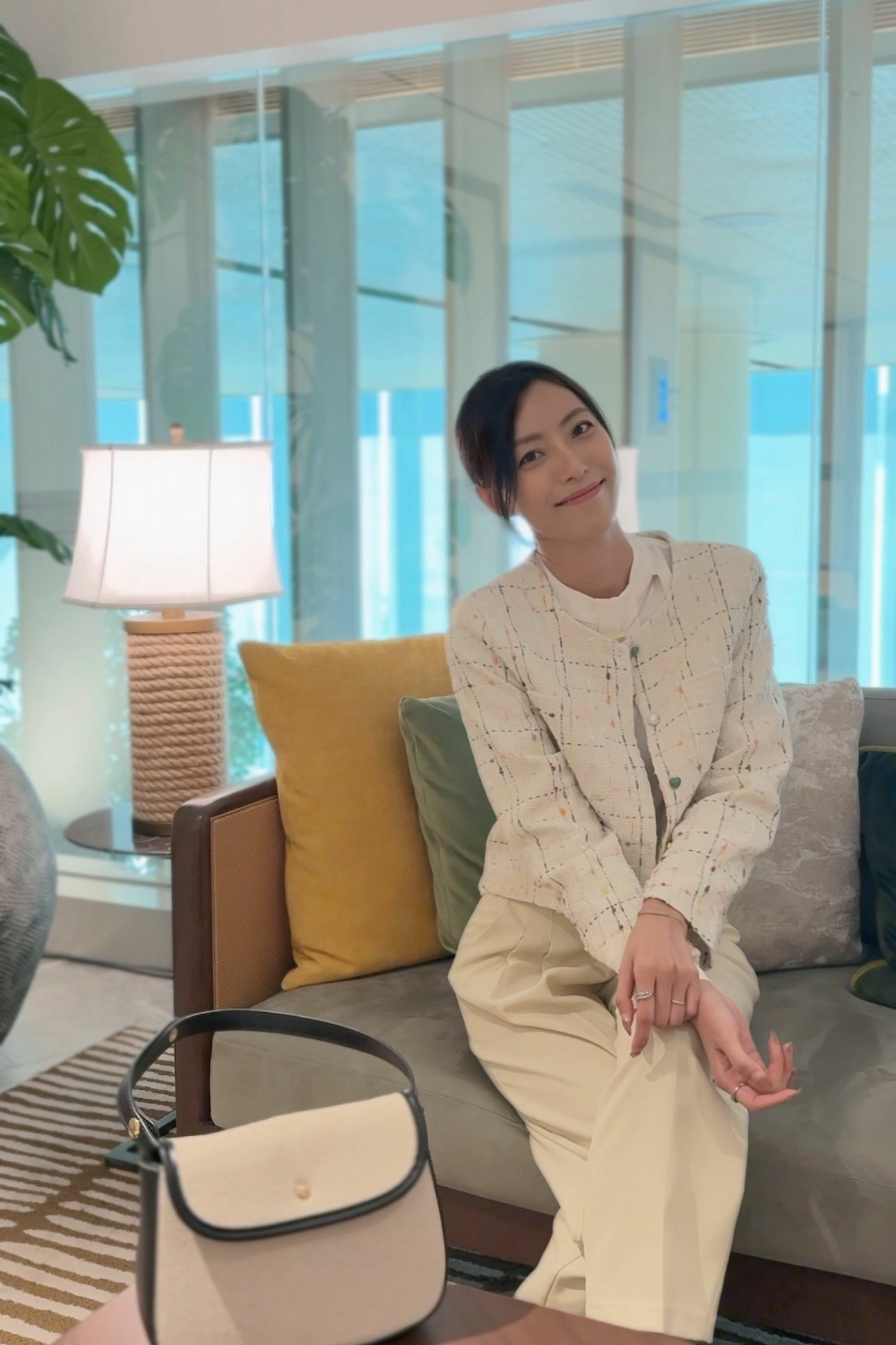 JK#6567🤍寶石耳環花呢外套