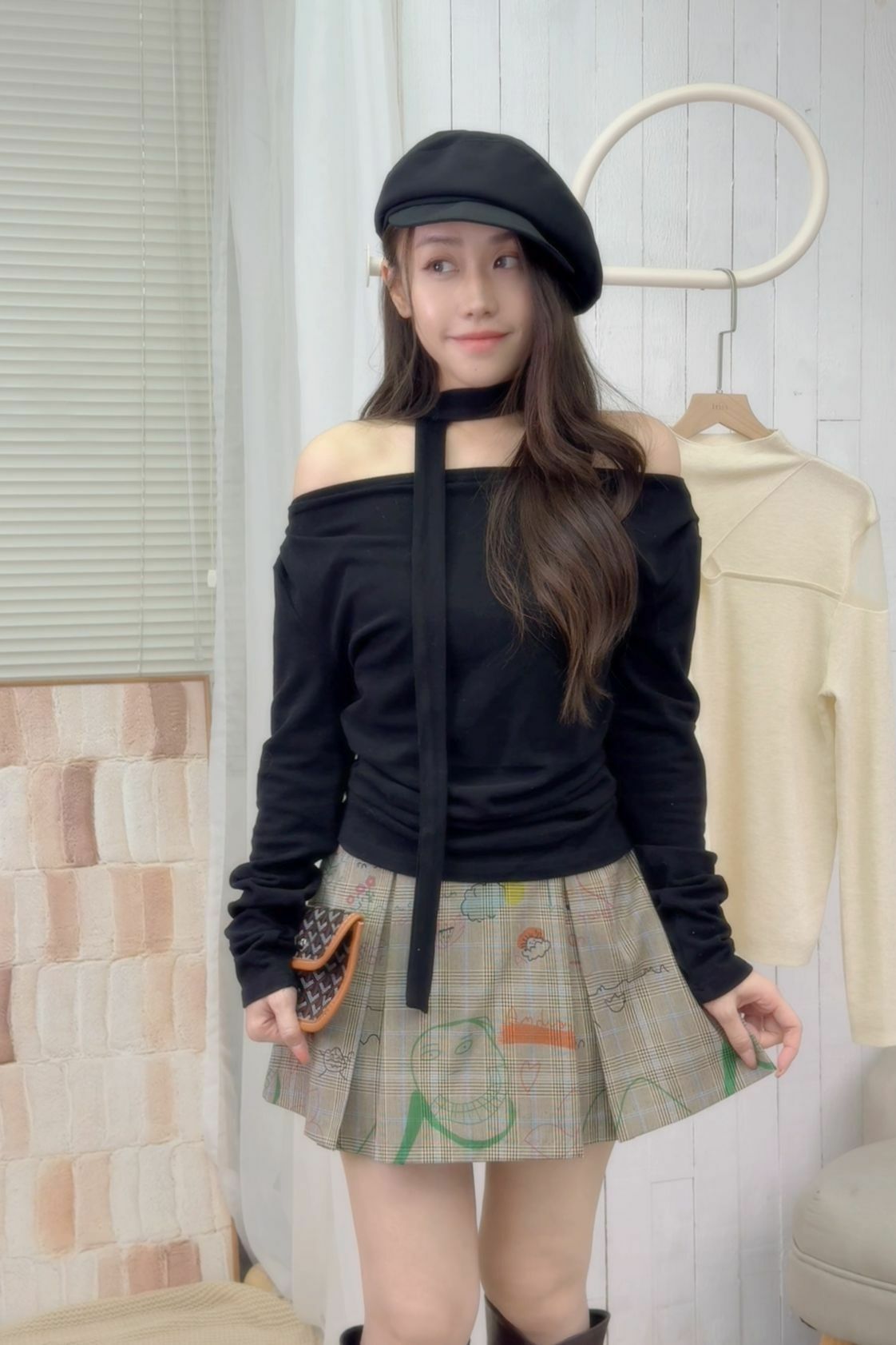 TOP#6575🤍微笑領帶上衣