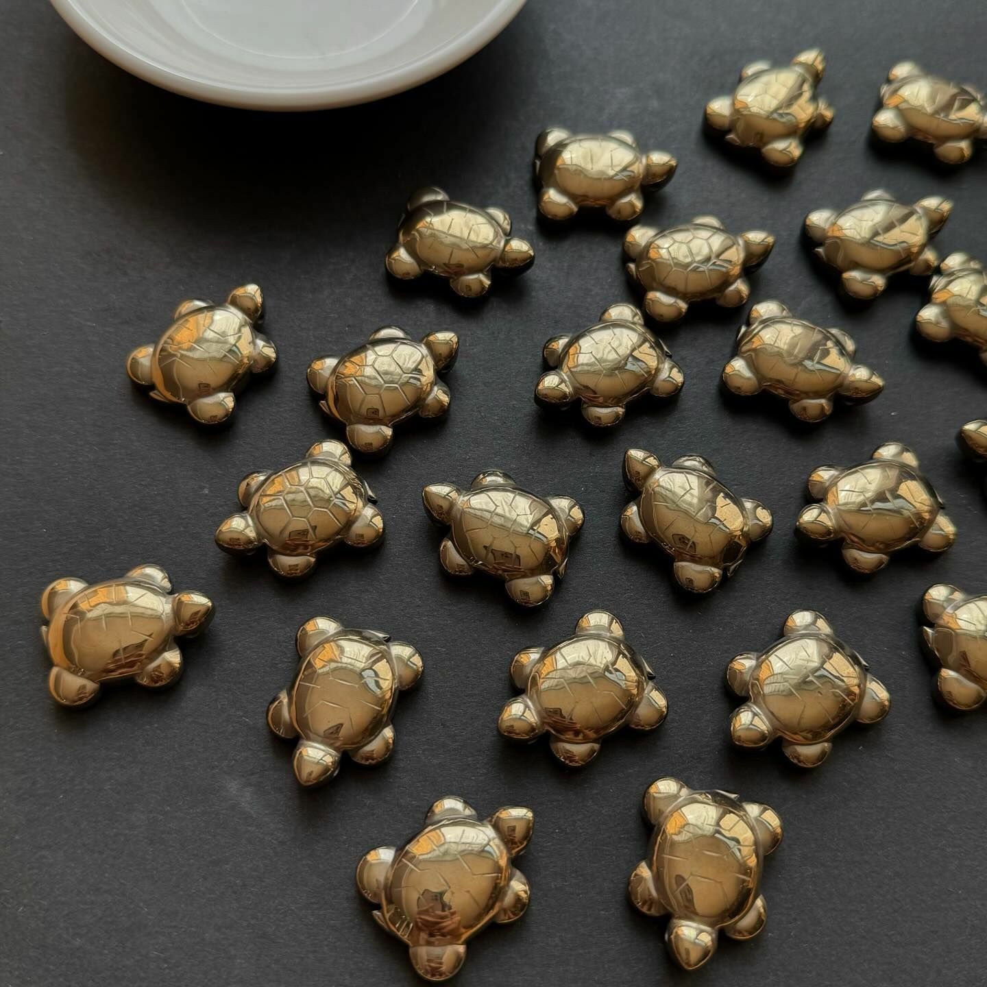 [原石] 黃鐵礦 迷你招財龜 適合放錢包、隨身攜帶