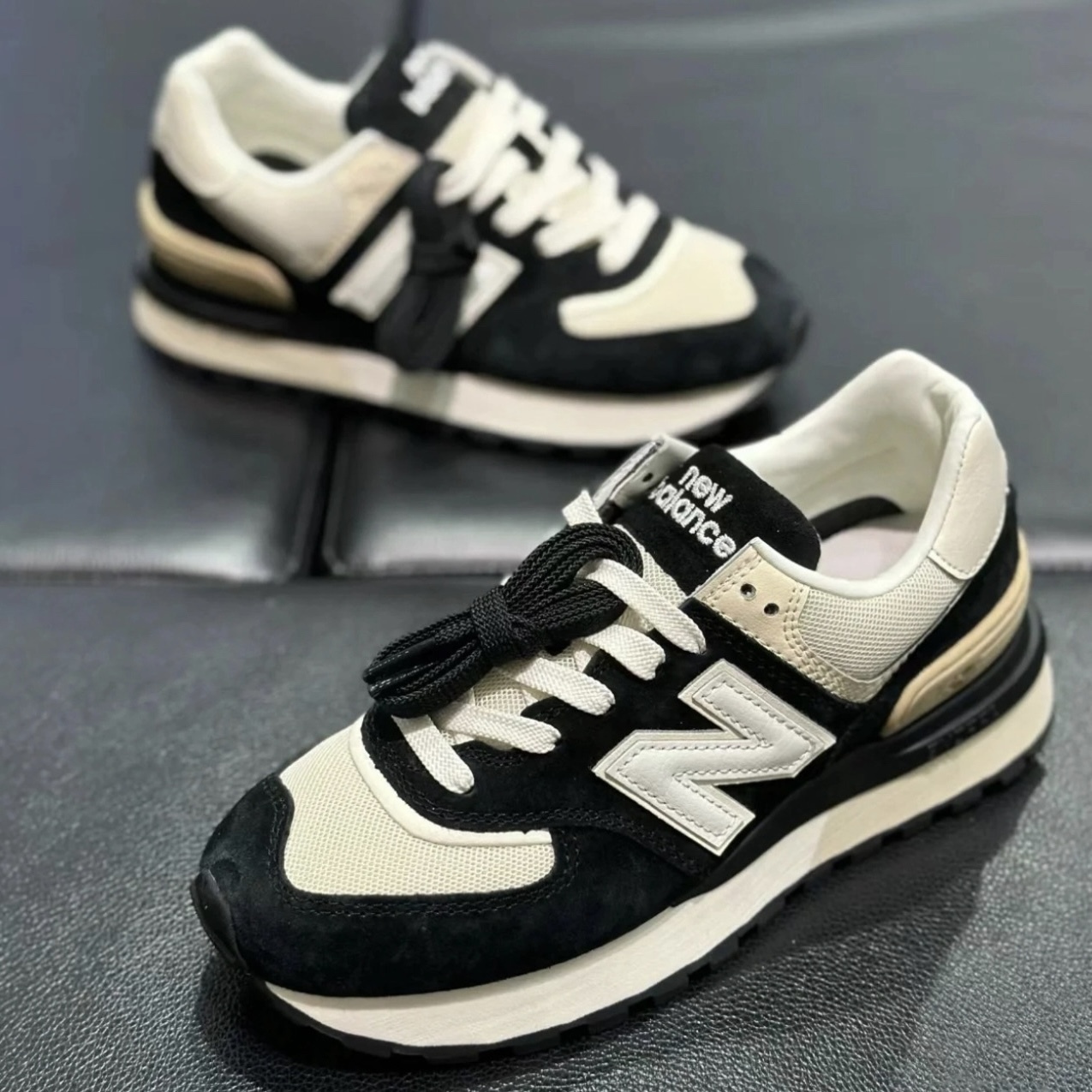 NEW BALANCE 574 LEGACY NB 奶油午夜藍 IU同款 李知恩 男女鞋 U574LGRA