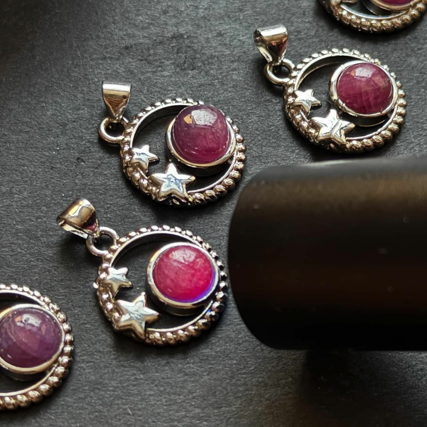 [原石] 紅寶石 水晶項鍊吊墜