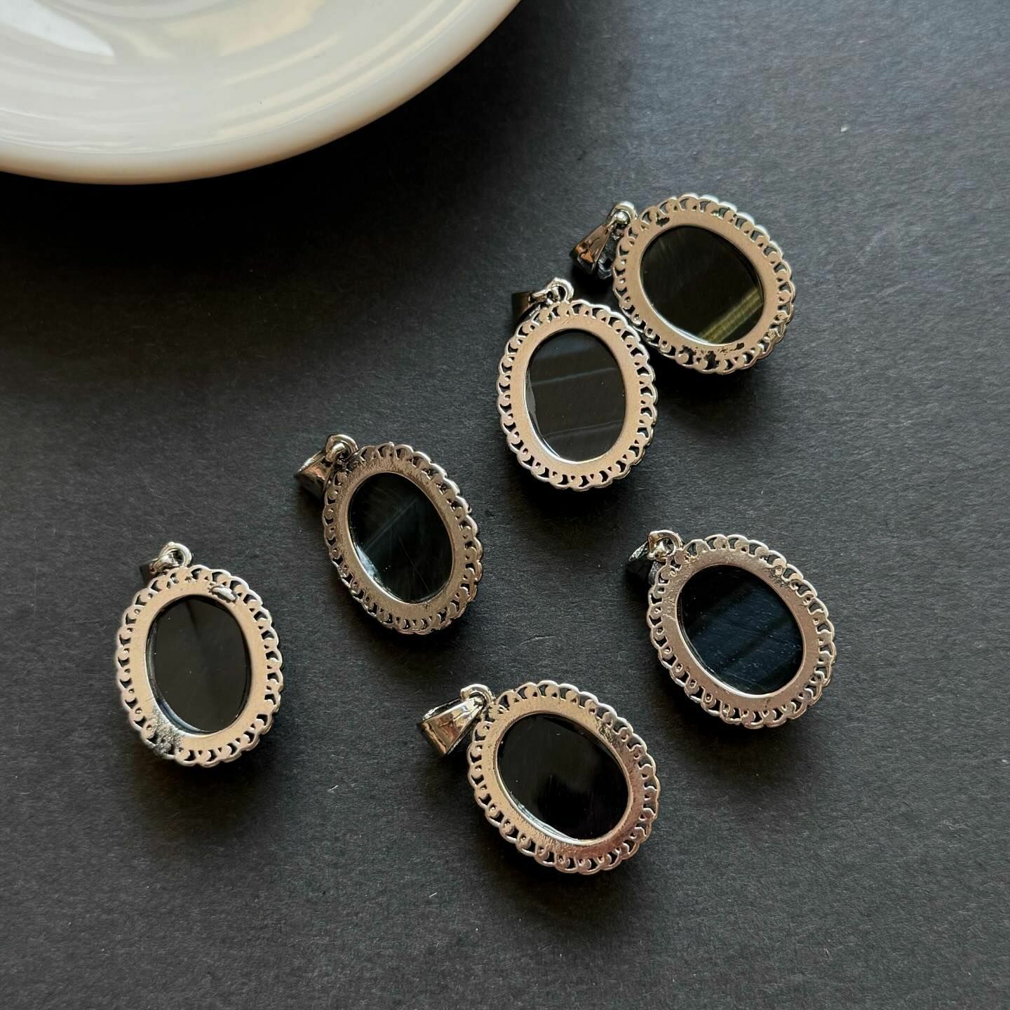 [原石] 藍虎眼石 水晶項鍊吊墜