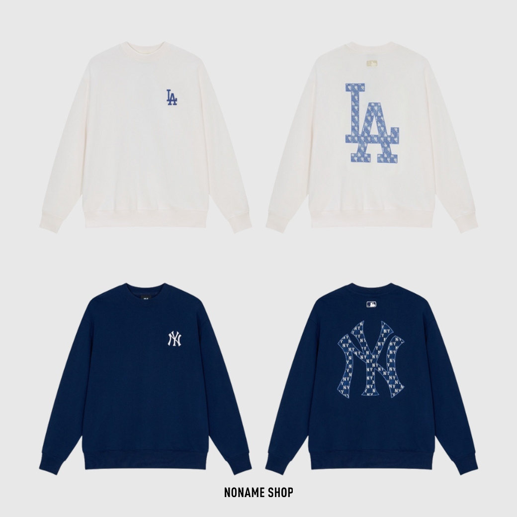 MLB SS24 洛杉磯道奇/紐約洋基 老花LOGO 大學T 兩色 (男款)