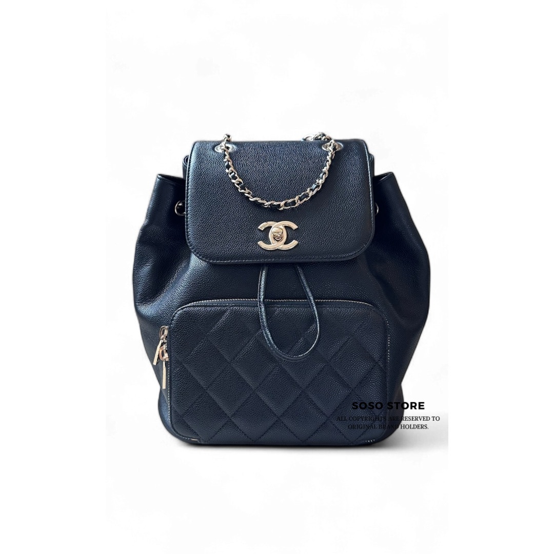 Chanel Business Affinity Backpack - Black / Ghw
