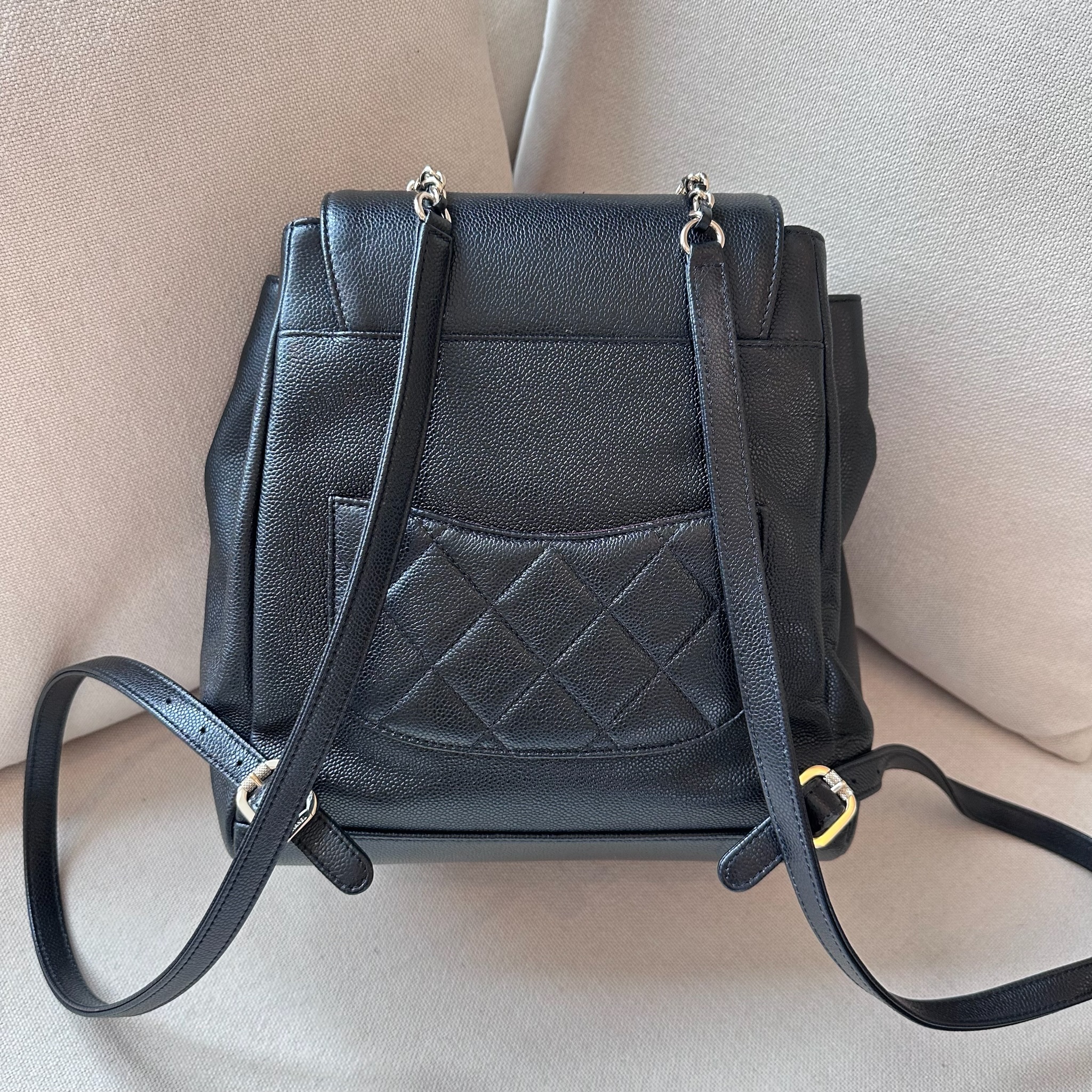 Chanel Business Affinity Backpack - Black / Ghw