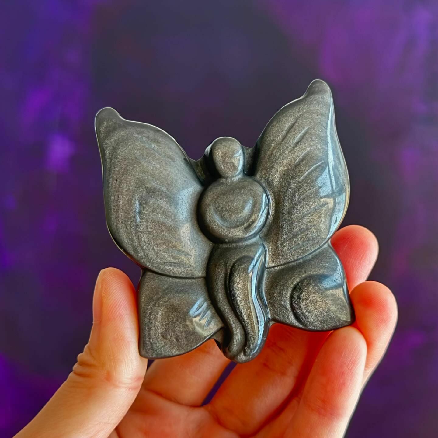 [原石] 銀曜石 蝴蝶女神